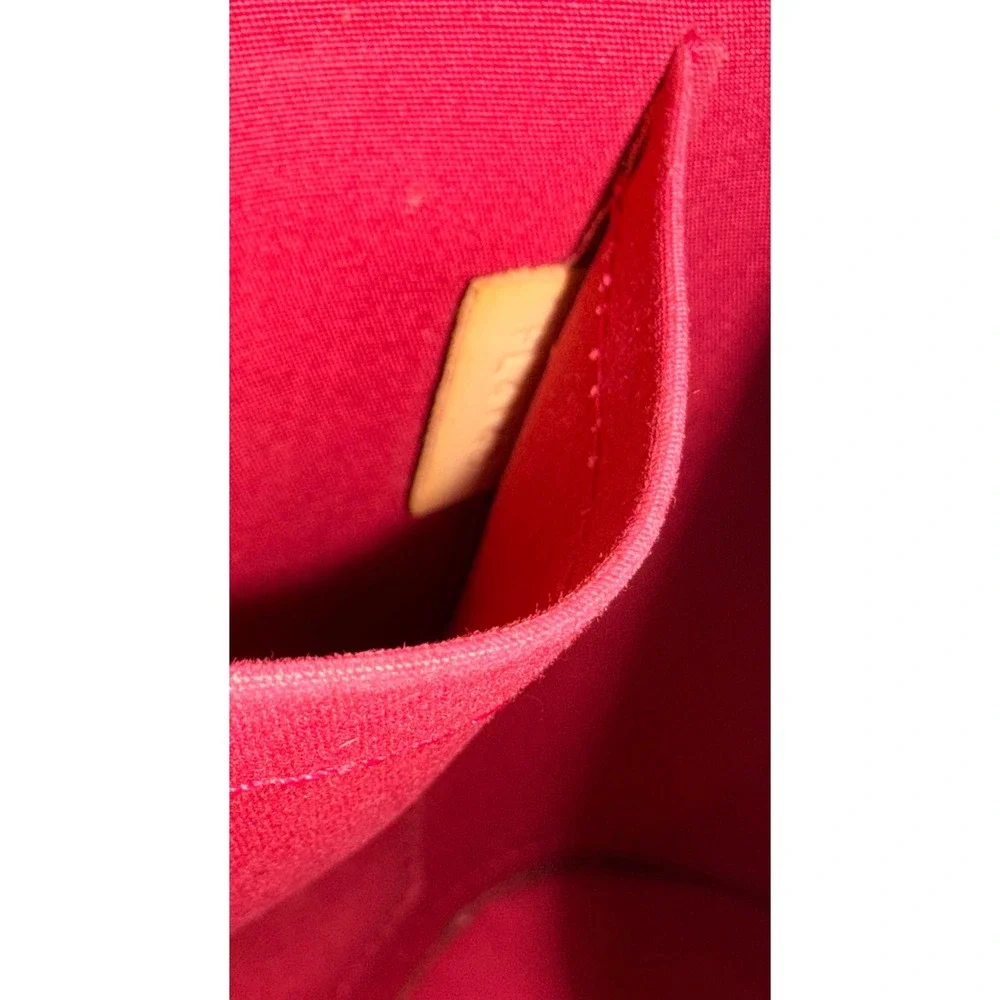 Louis Vuitton Alma PM Monogram Vernis Leather Red Pomme D'Amour FL4143 w/ COA - Picture 14 of 16